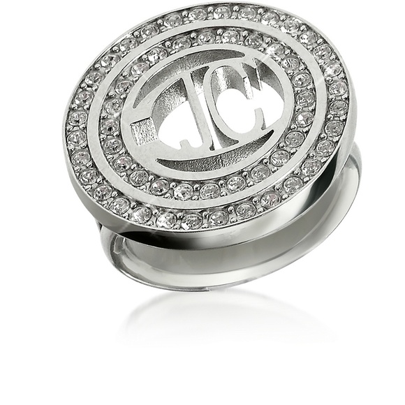 JUST CAVALLI Rolly - Crystal Logo Ring - Picture 2 of 4